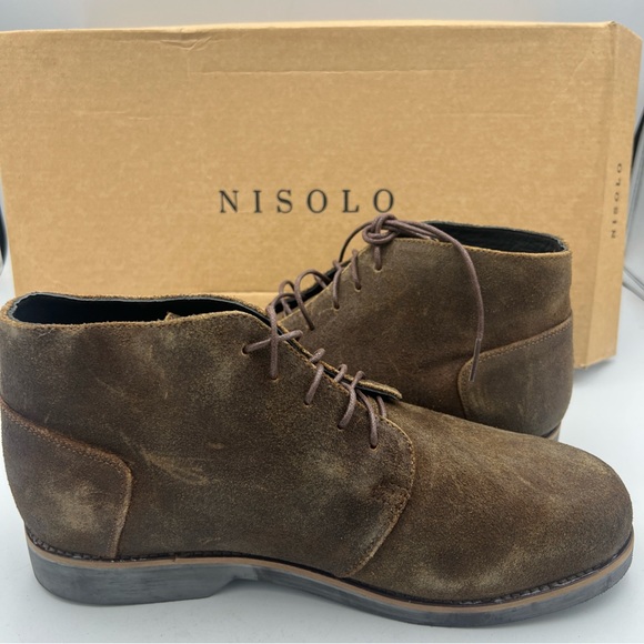Nisolo Chavito handmade Full Grain Waxed Suede Leather Chukka Boot Men\'s 8M NWB main image 13